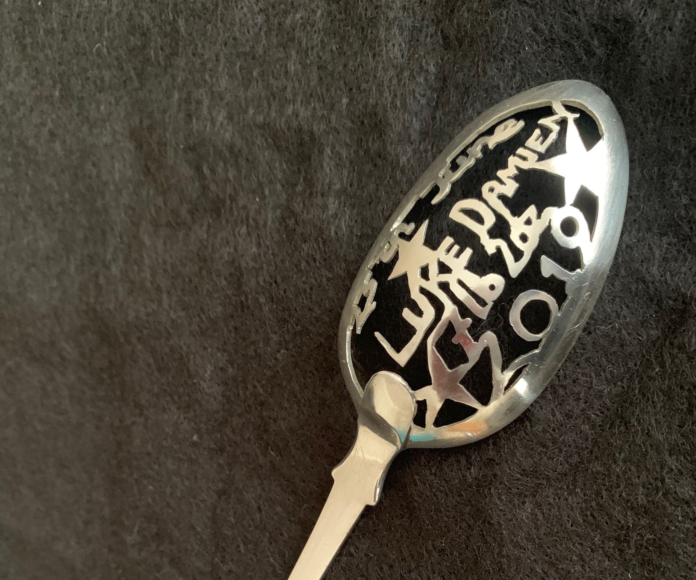 Bespoke Vintage Hand Cut Christening Silver Spoon