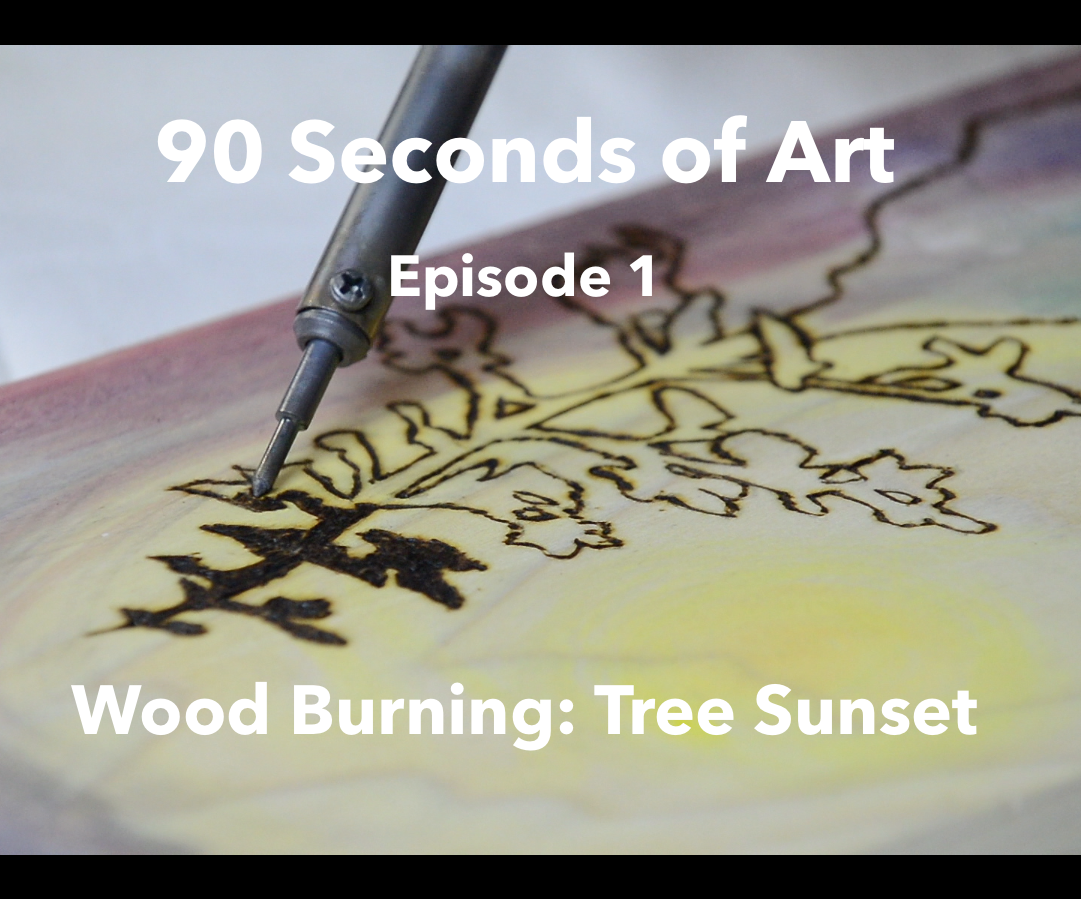 Simple and Easy Burnt Wood Tree Sunset Art (90 Second Video)