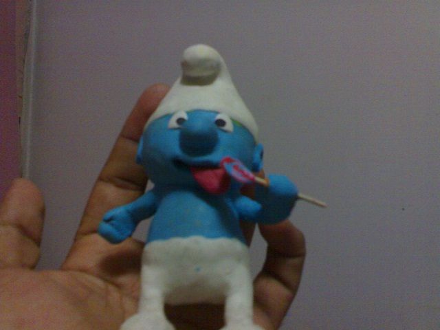 Make a smurf out of modeling clay