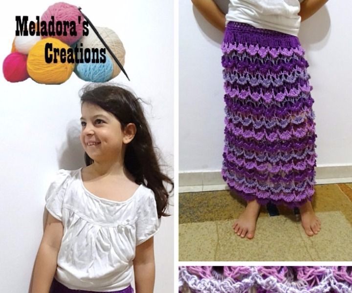 Picot Shell Skirt - Free Crochet Pattern