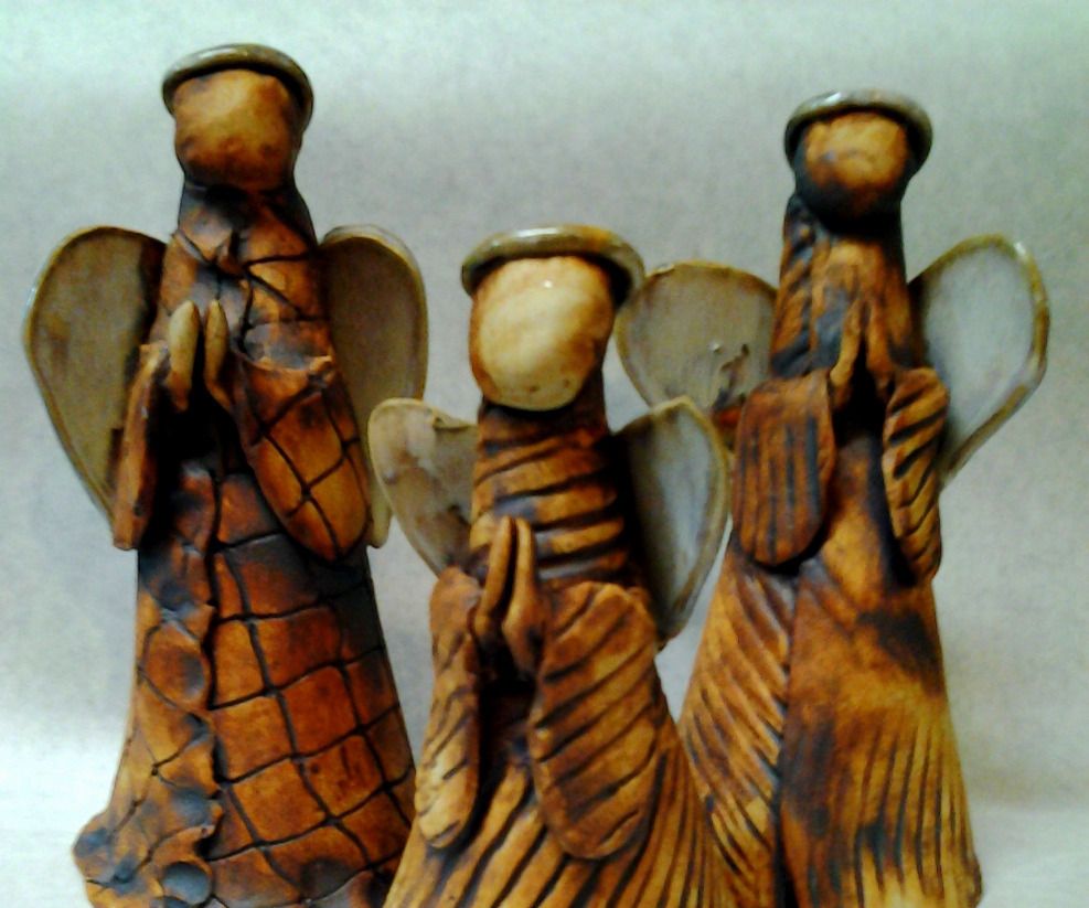 Rustic Clay Angels
