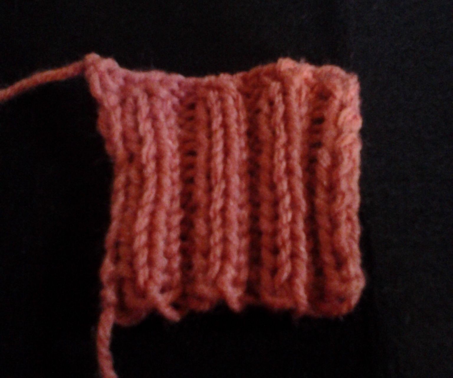 Third Beginner Knit Project: Ribbing Square
