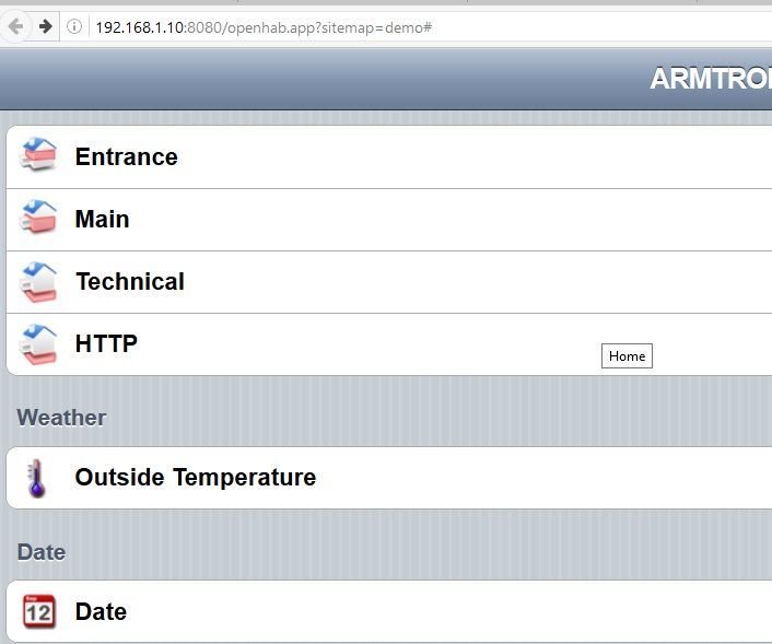 OpenHAB Http Binding With Armtronix Dimmer/Speed Control Board