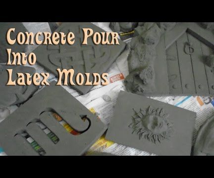 Concrete Pour Into Latex Molds 