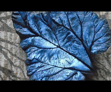 Concrete Leaf Painting - Natural Blue Style 