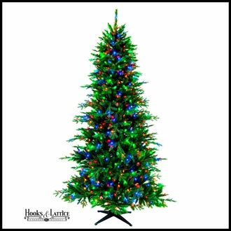 Add Life to Your Exterior With Glowing Artificial Pine Christmas Trees
