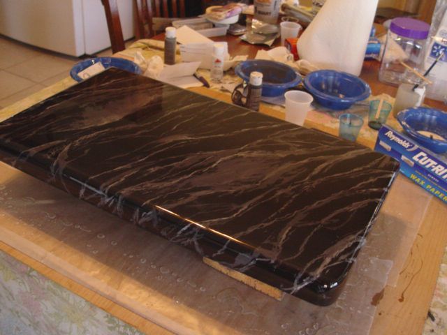 Faux Marble Concrete Vanity Top.