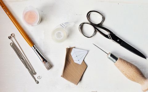 DIY Necklace- Mosaic Colored Diamond Pendant Necklace