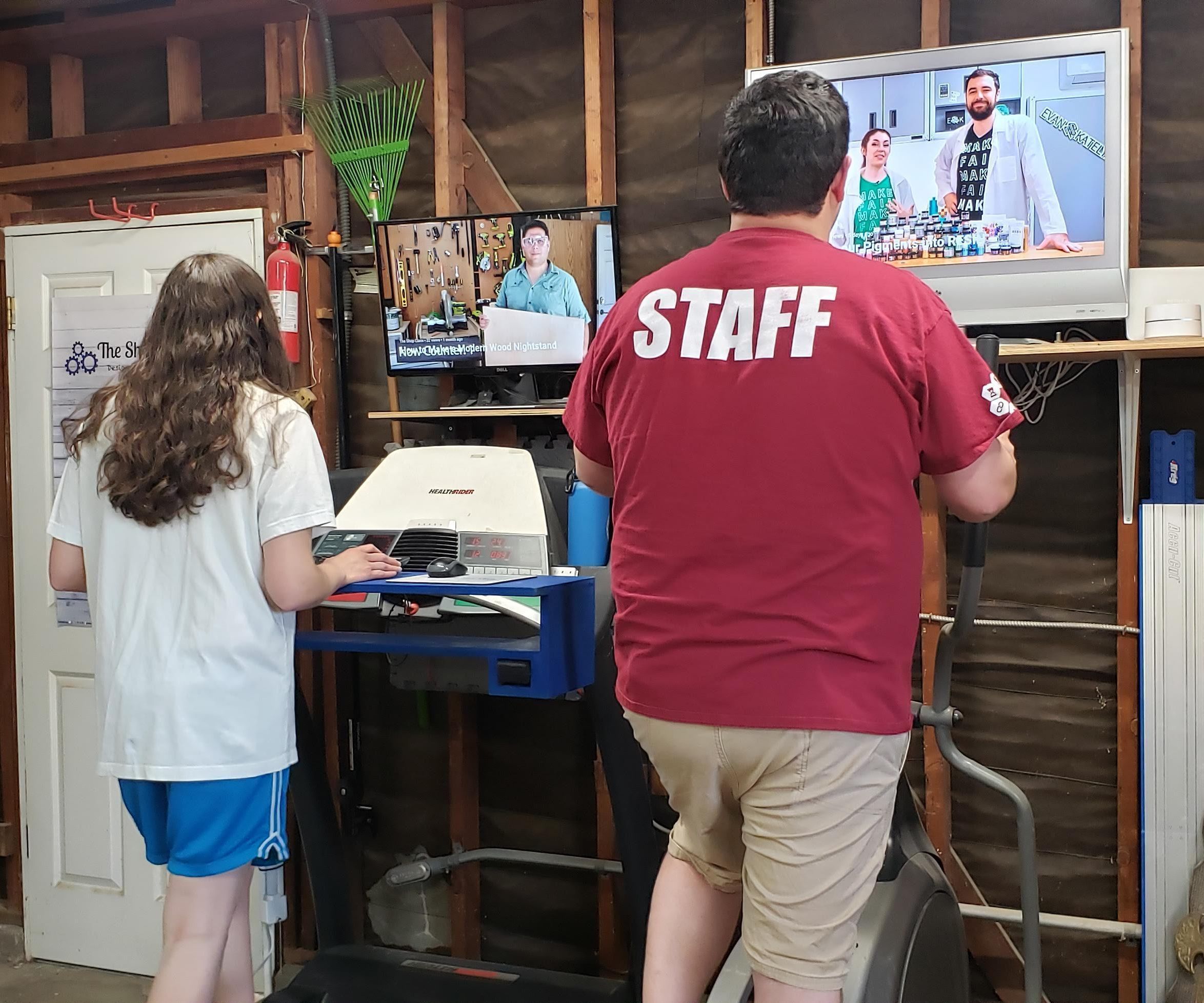 Work from home with a removable treadmill desk