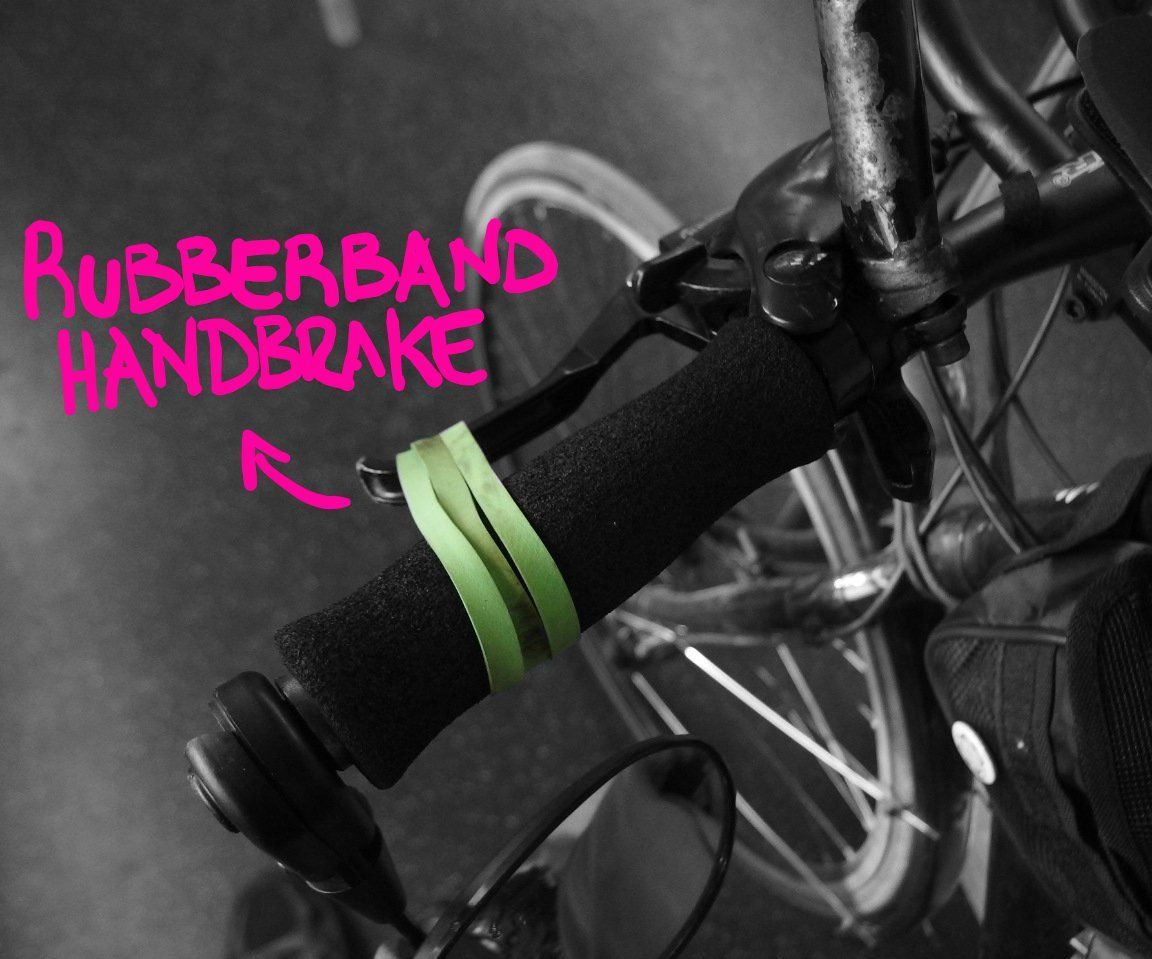 Bicycle Rubberband Handbrake