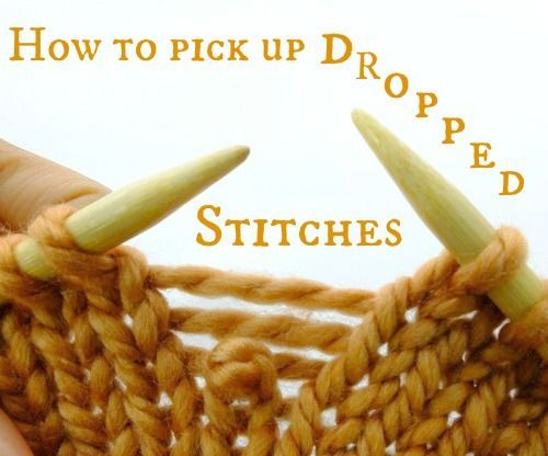 How to Pick Up Dropped Stitches in Knitting
