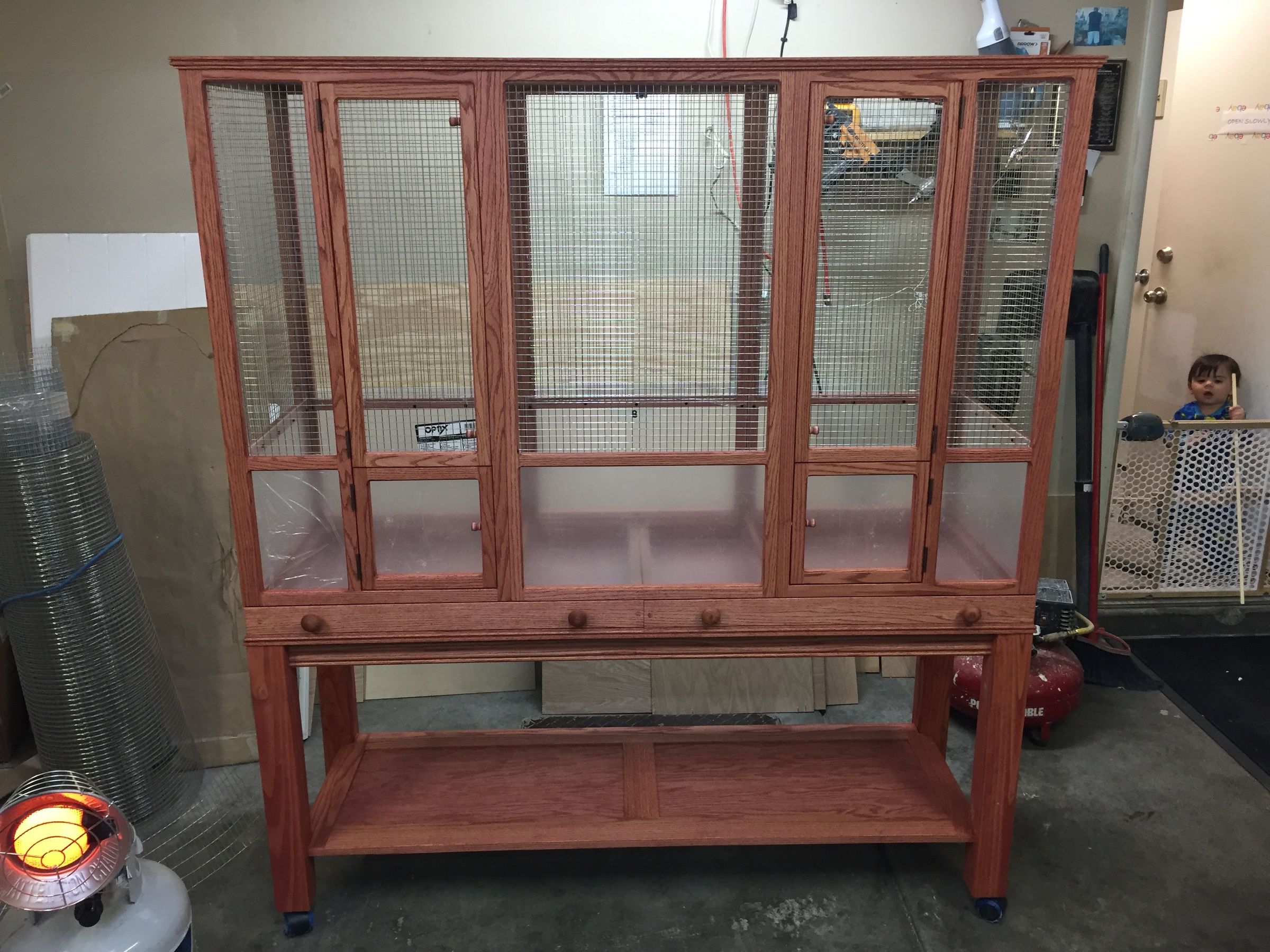 Doug's Oak Flight Cage