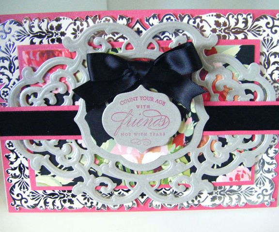 How to Make Ornate Black Rose Card