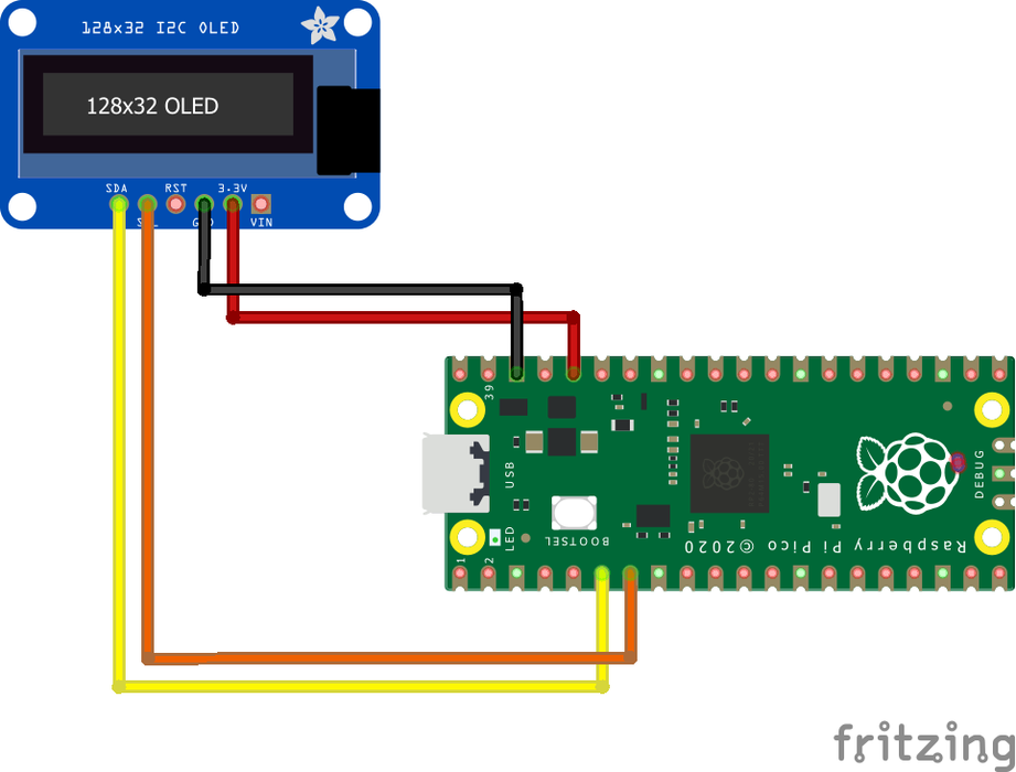 Raspberry Pi Pico With I2C Oled Display and CircuitPython - Instructables