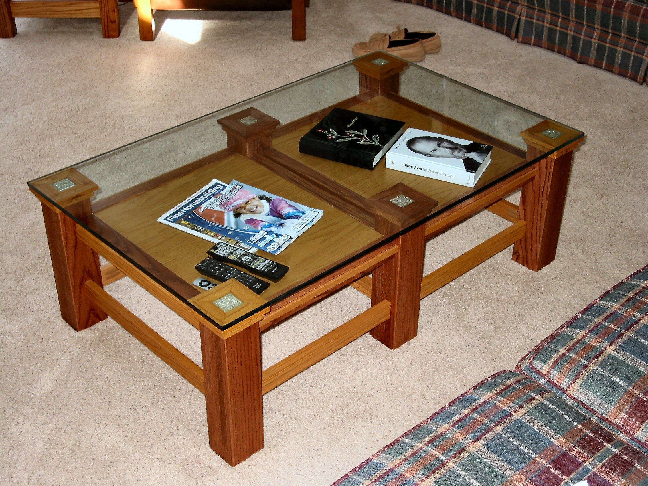Oak & Glass Display Top End Table 13 Steps (with Pictures