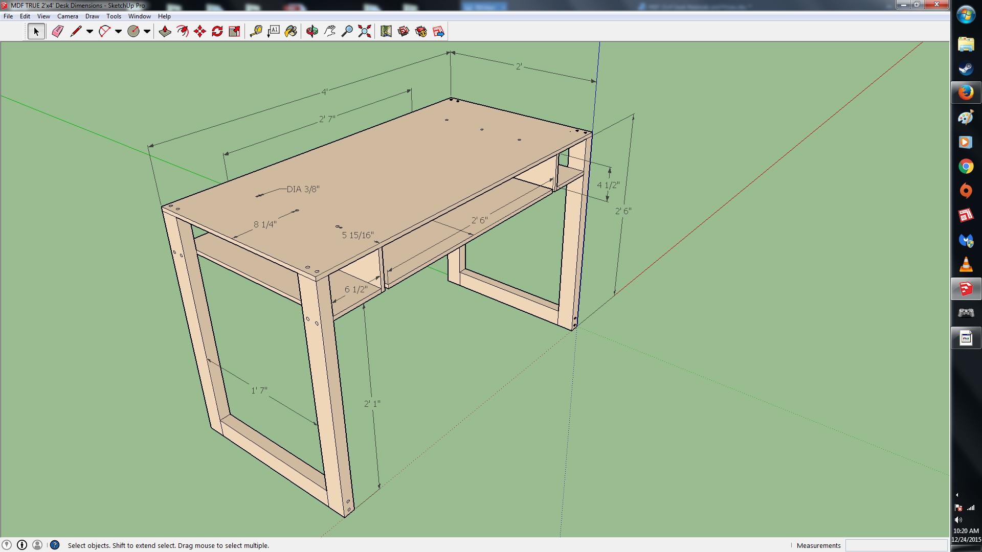 Simple 2' X 4' Computer Desk : 6 Steps (with Pictures) - Instructables