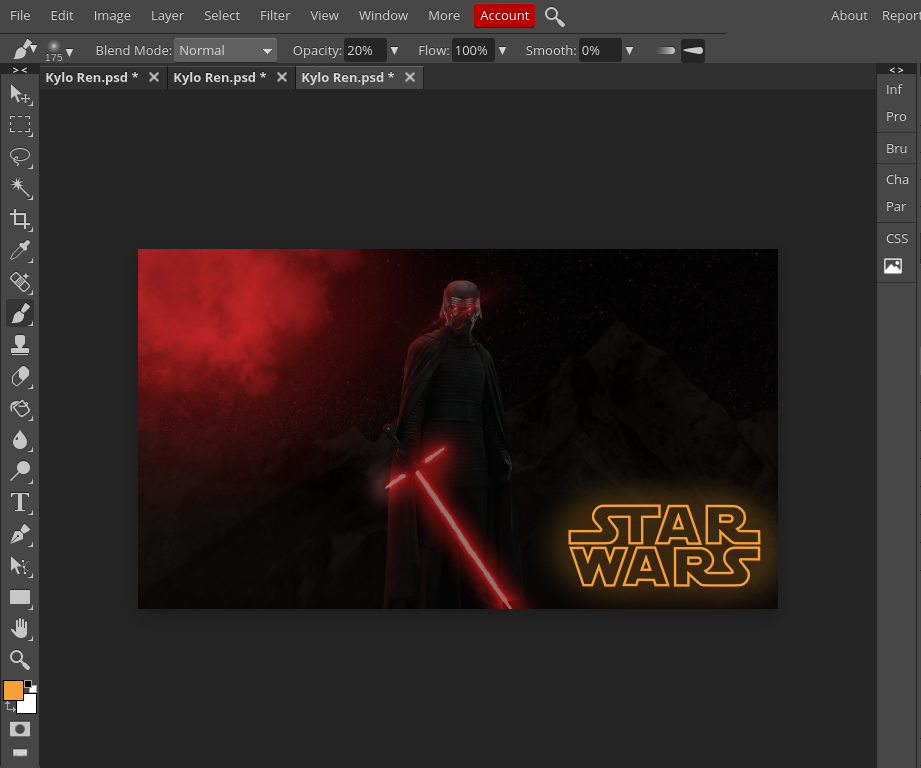 How to Make a Kylo Ren Star Wars Poster...