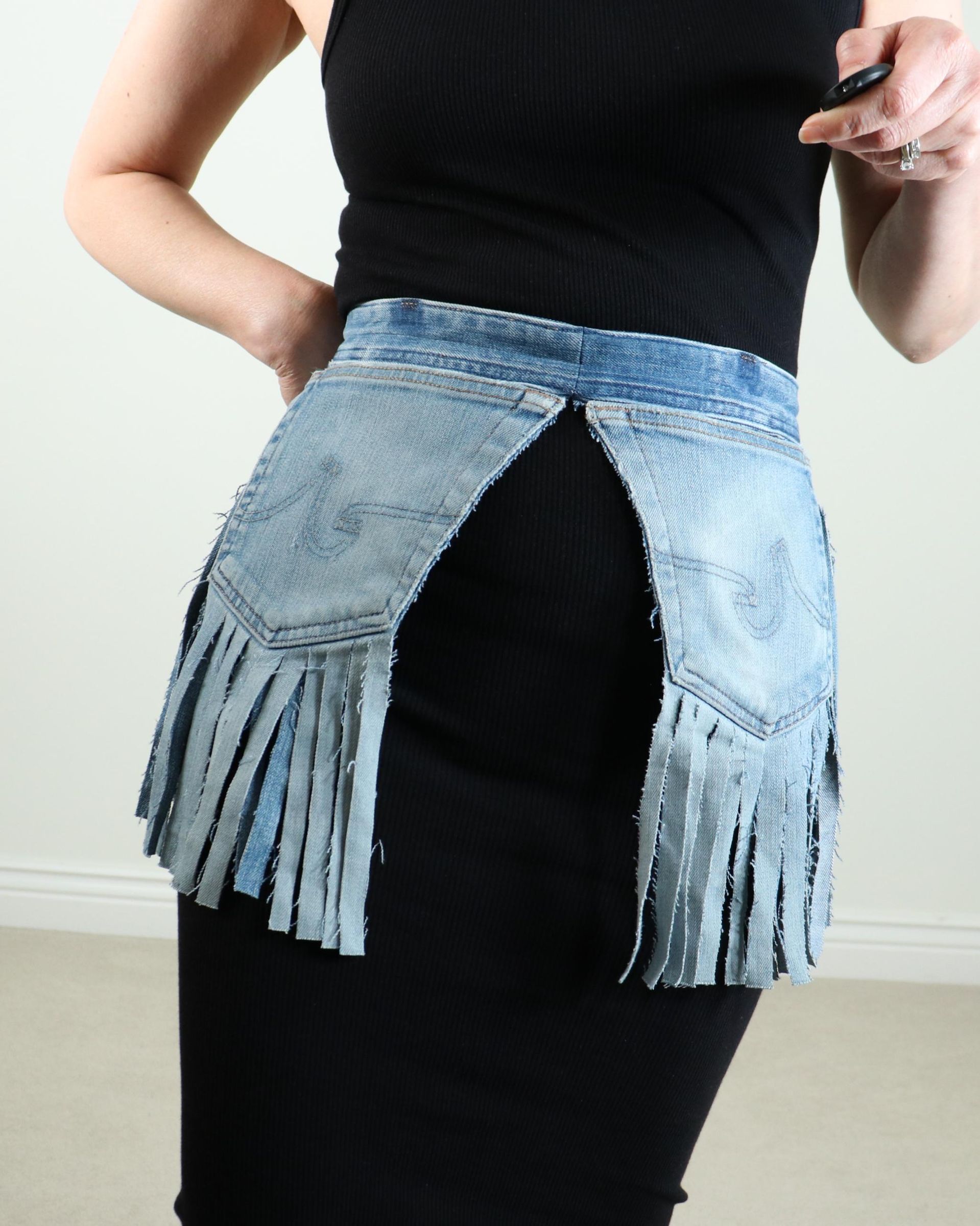 Make Denim Belts With Pockets With Your Old Jeans : 7 Steps (with