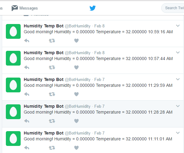 Tweeting Temp Sensor