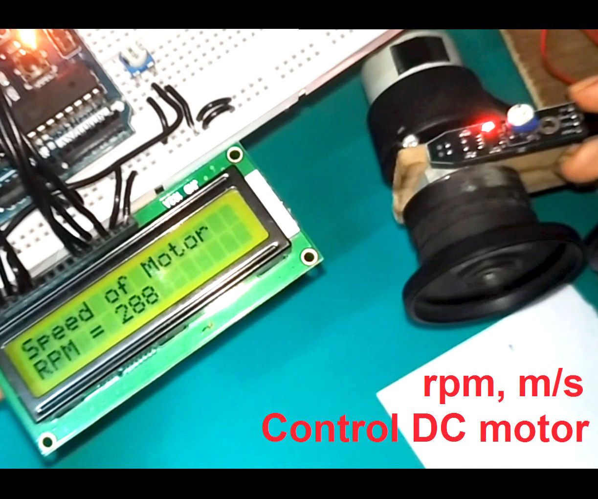 Motor speed tester using Arduino & IR sensor