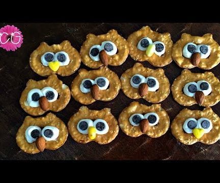 Owl (or Turkey) Pretzel Treats - 2 Versions - Sweet & Savory!