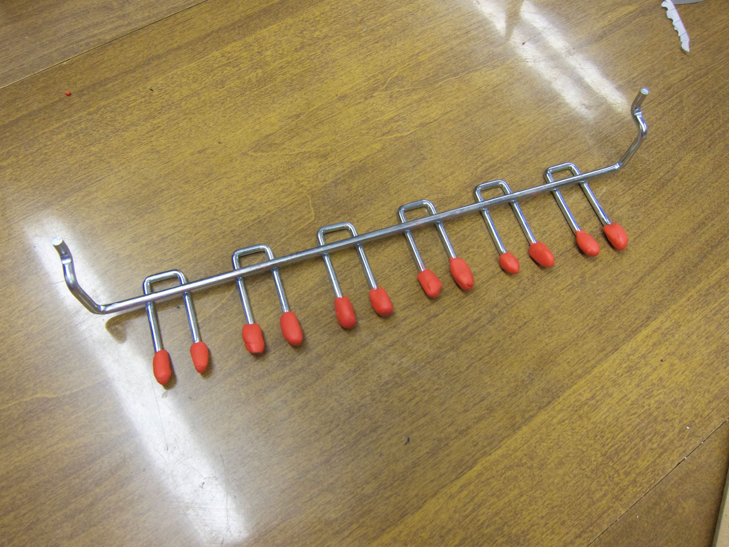 Sugru Tipped Pegboard Accessory