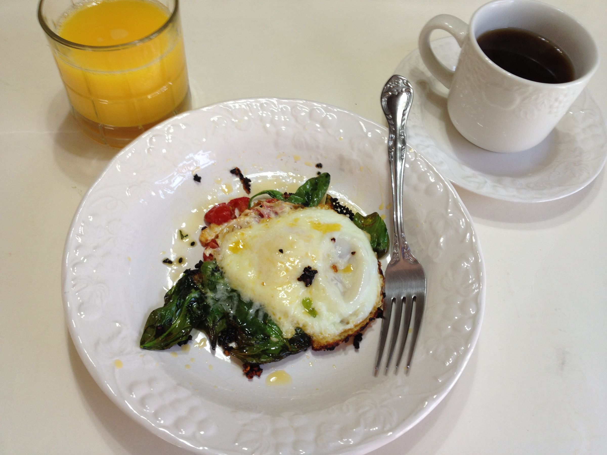 Morning Protein With Eggs and Spinach
