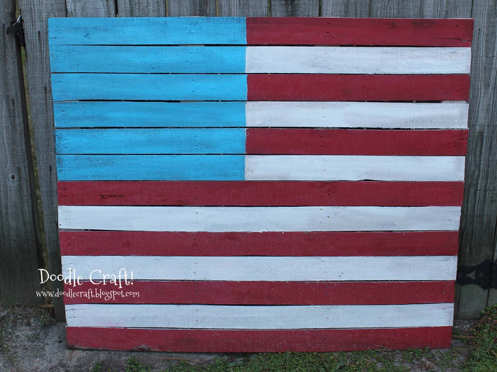 American Flag Upcycled Pallet