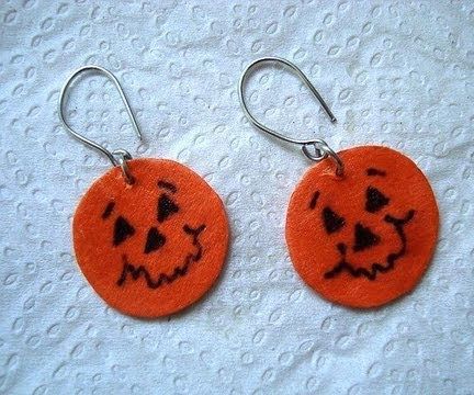 Pumpkin Earrings, Fall Jewelry, Halloween