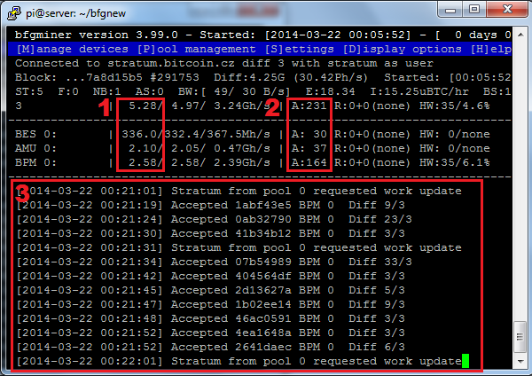 Detailed Mining Statistics