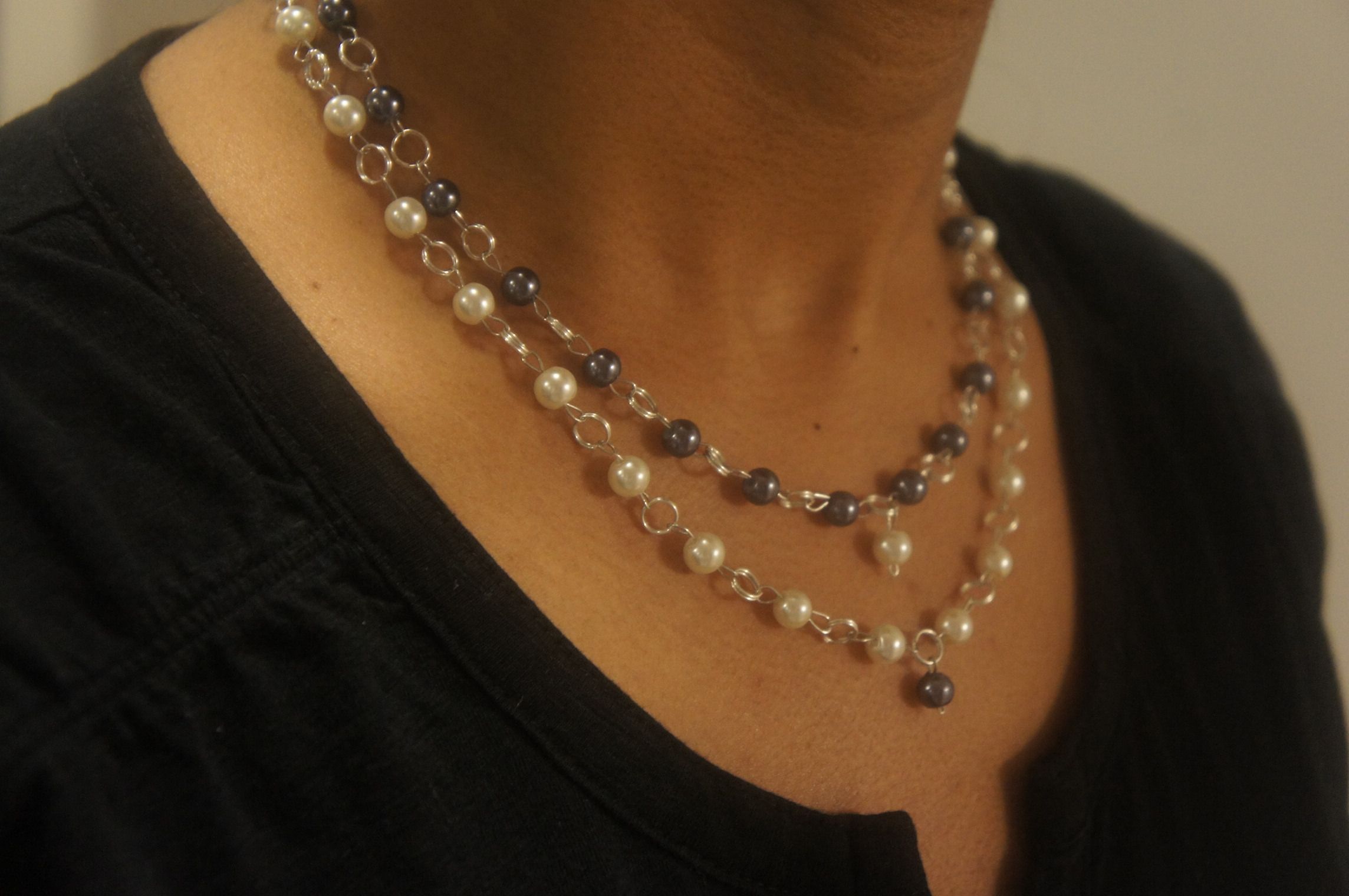 Basic Two Strand Bead Necklace 3 Steps Instructables