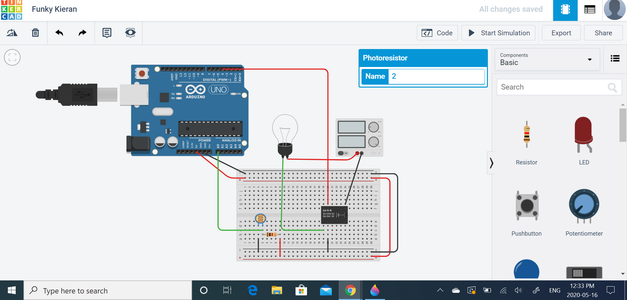 Arduino Light Intensity Lamp