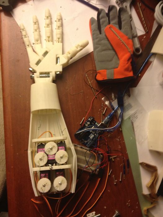 Human Hand Arduino DIY Robotic Hand Controlled by a Glove and Arduino : 8 Steps (with ...