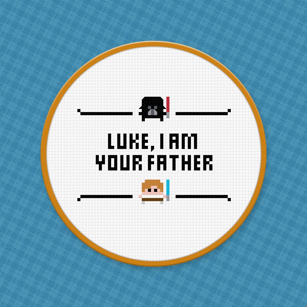 Star Wars - Luke, I Am Your Father - Cross Stitch Pattern - Free Download