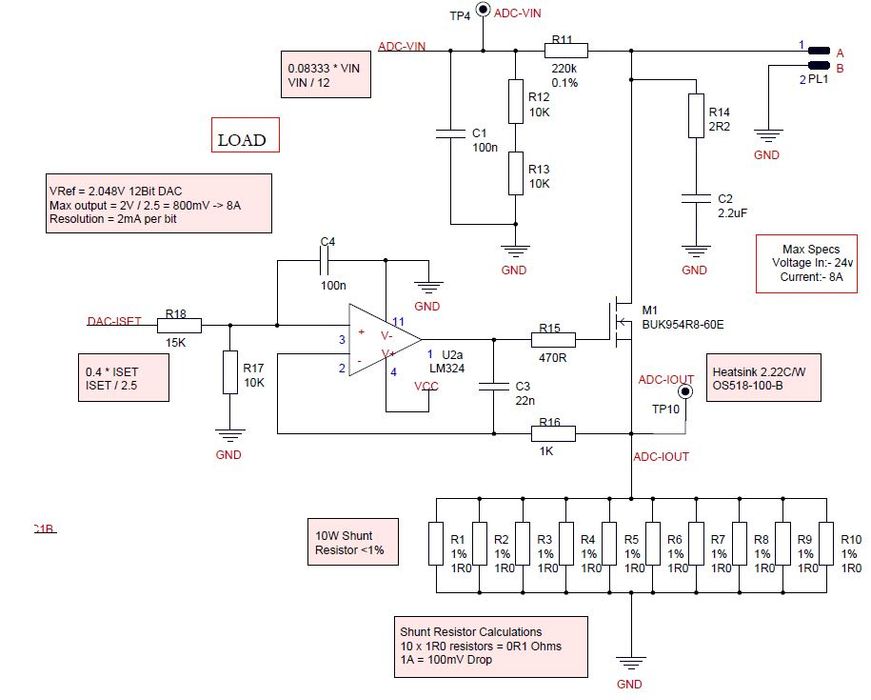 Arduino Programmable Constant Current Power Resistance Dummy Load : 16 ...