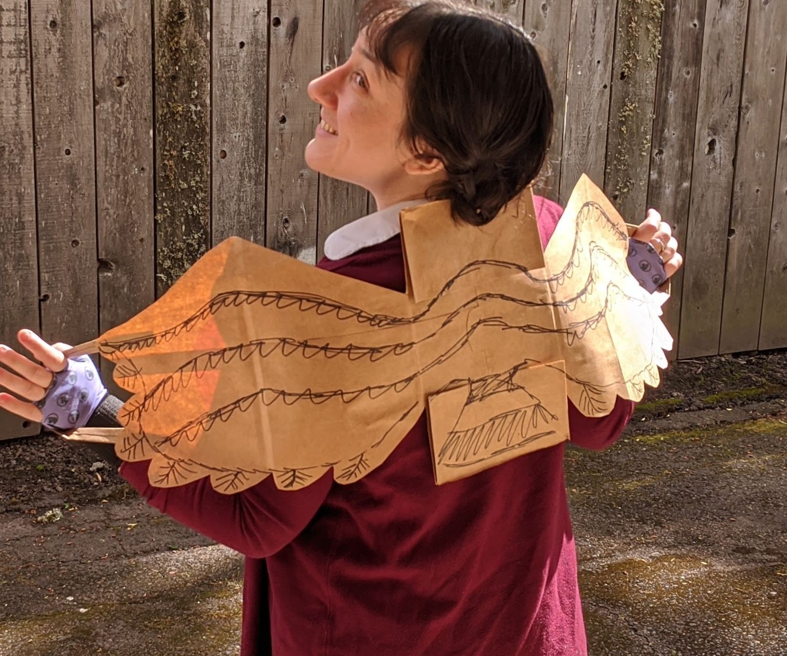 Paper Bag Bird Wings