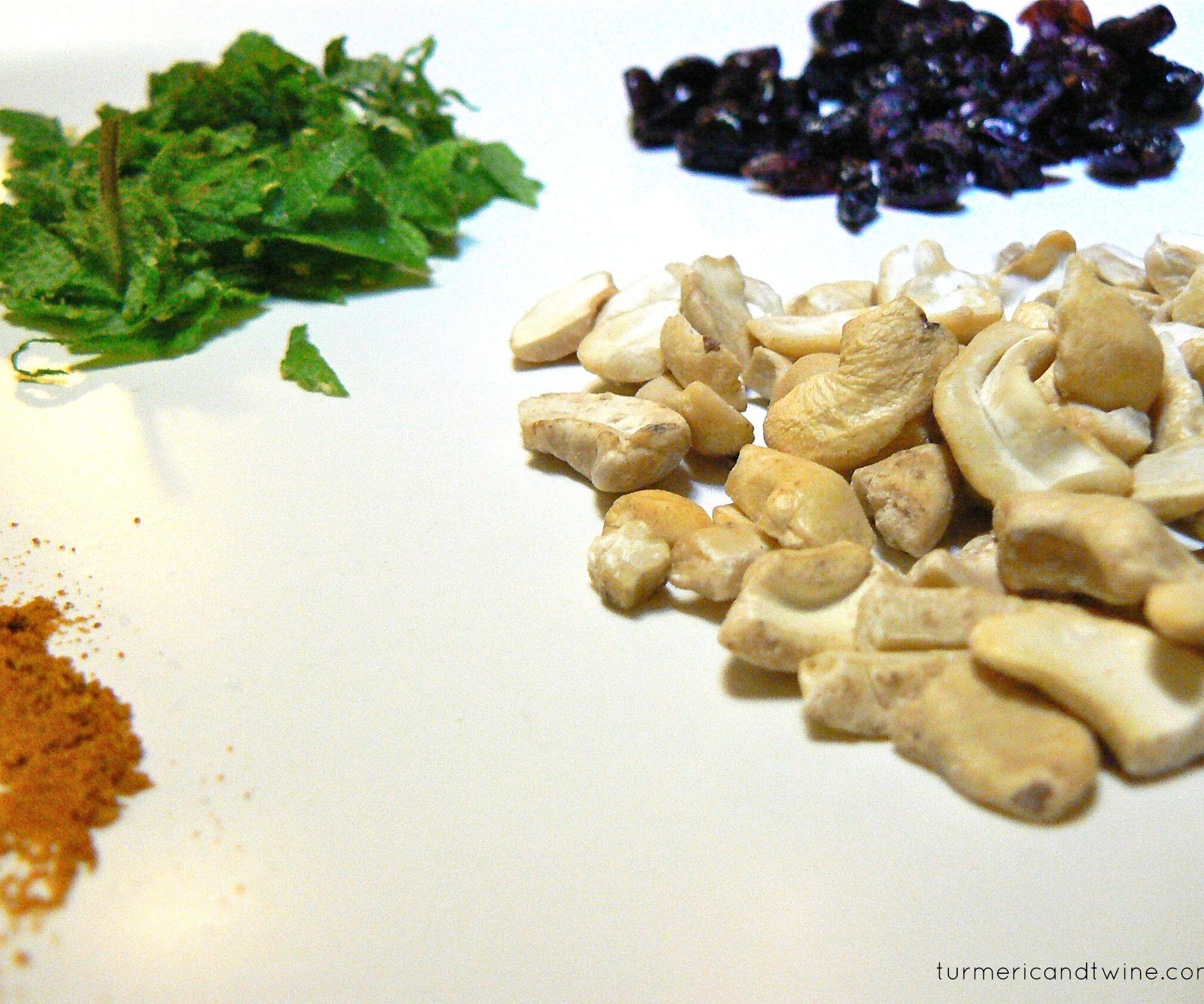 Cranberry Curry and Mint Cashew Butter 