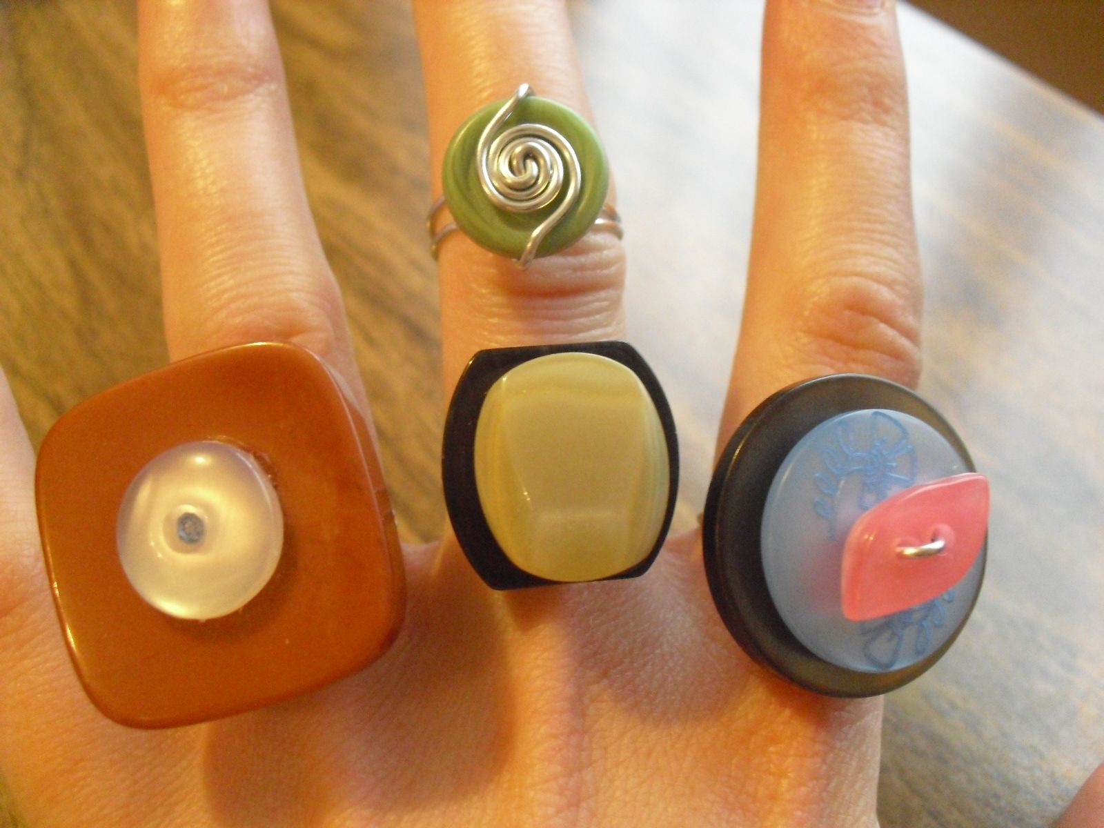 Vintage (or Walmart!) Button Cocktail Rings
