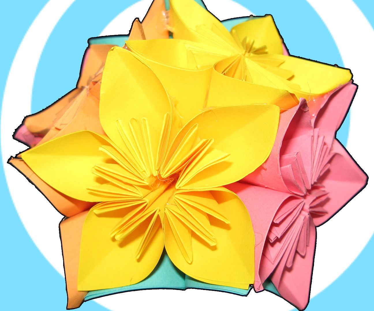 Origami Kusudama Flower + Ball