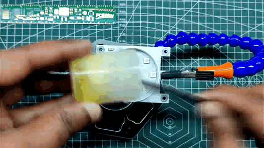 Potting Process- Poring the Epoxy on Electronics