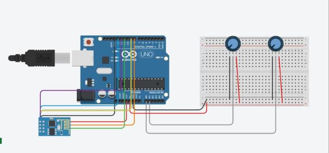 Transmitter Arduino (with Potentiometers):