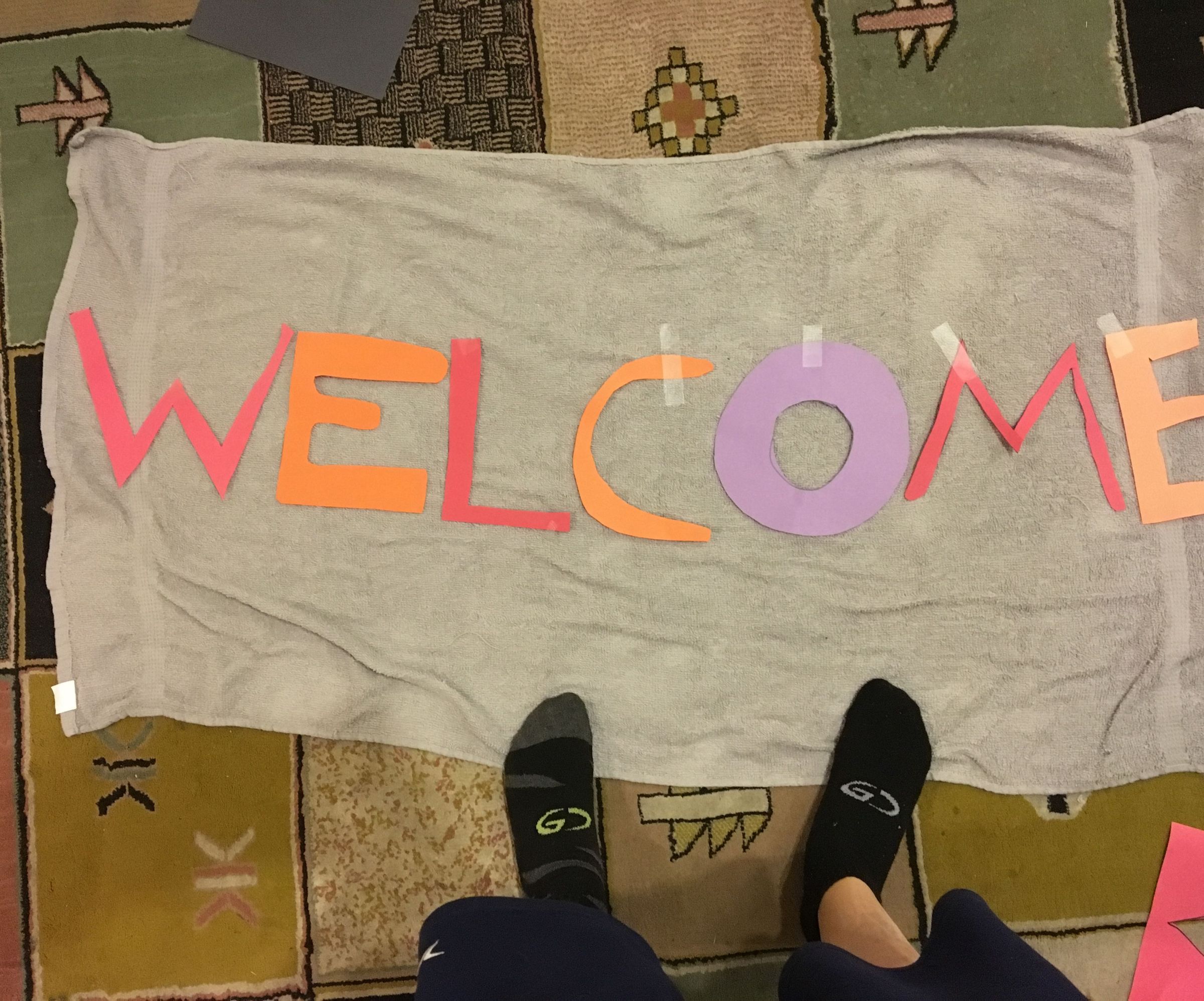 Make a Welcome Rug Out of an Old Towel