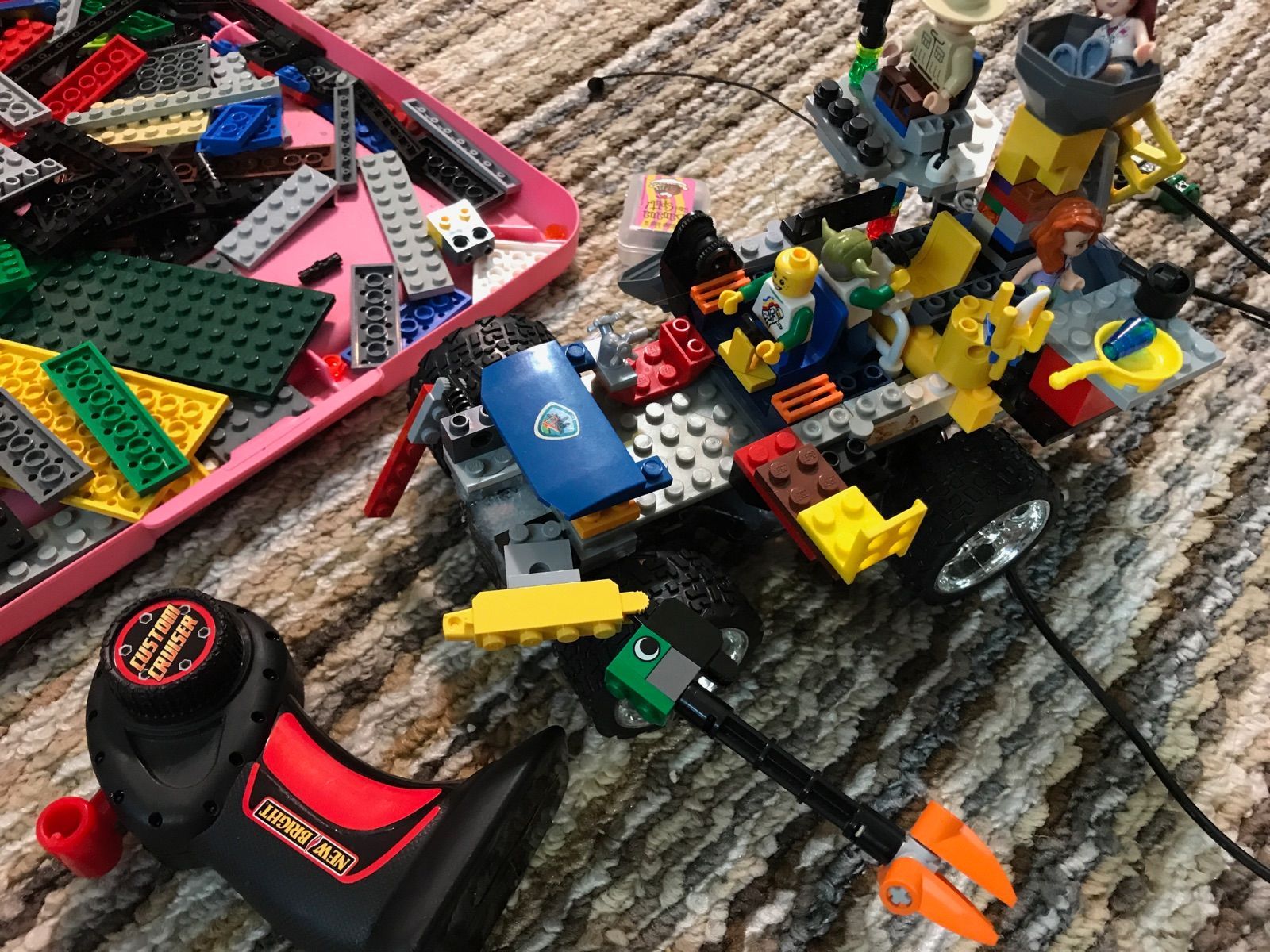 Anna's Lego Remote Controlled Car From Old Remote RC Car 6 Steps