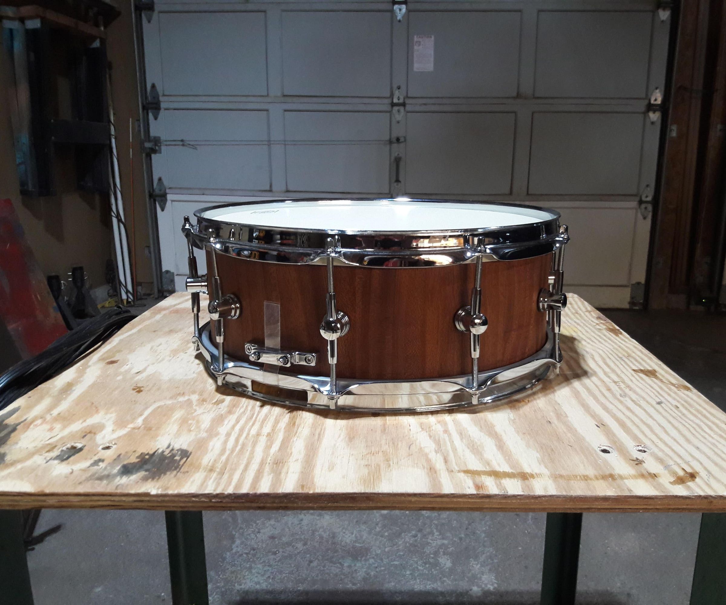 Sapele Stave Snare Drum