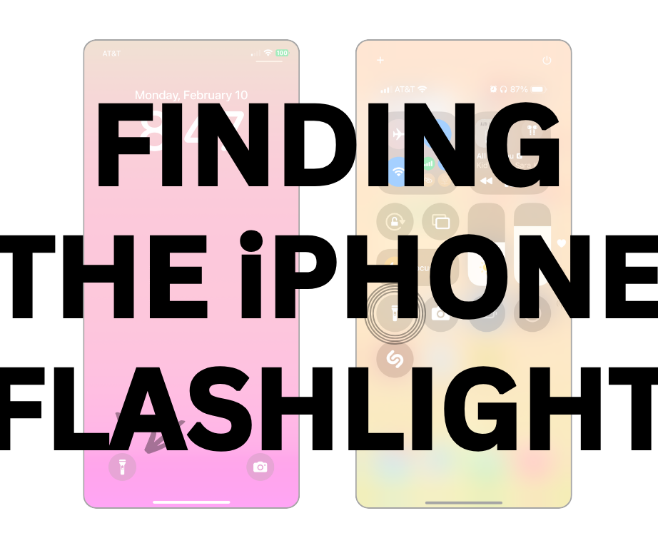 Finding/Turning on the IPhone Flashlight