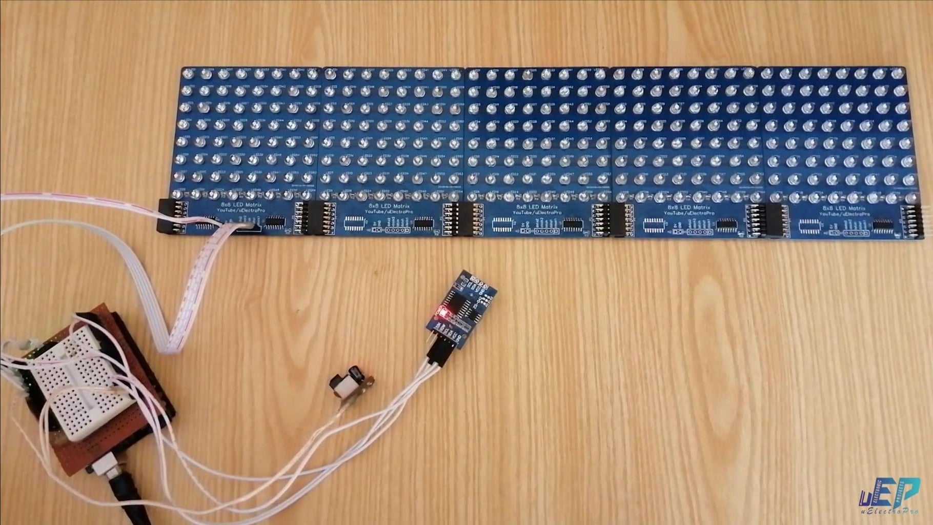 8x40 LED Matrix Clock Using DS3231 RTC Module and Arduino : 8 Steps ...