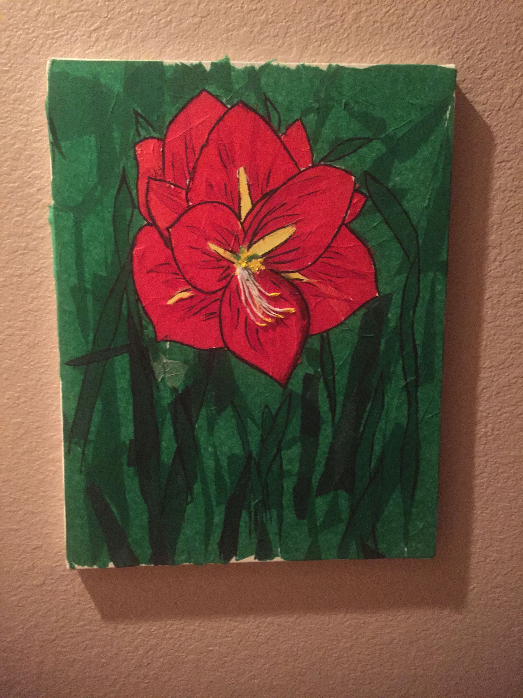 Tissue Paper and Glue Collage