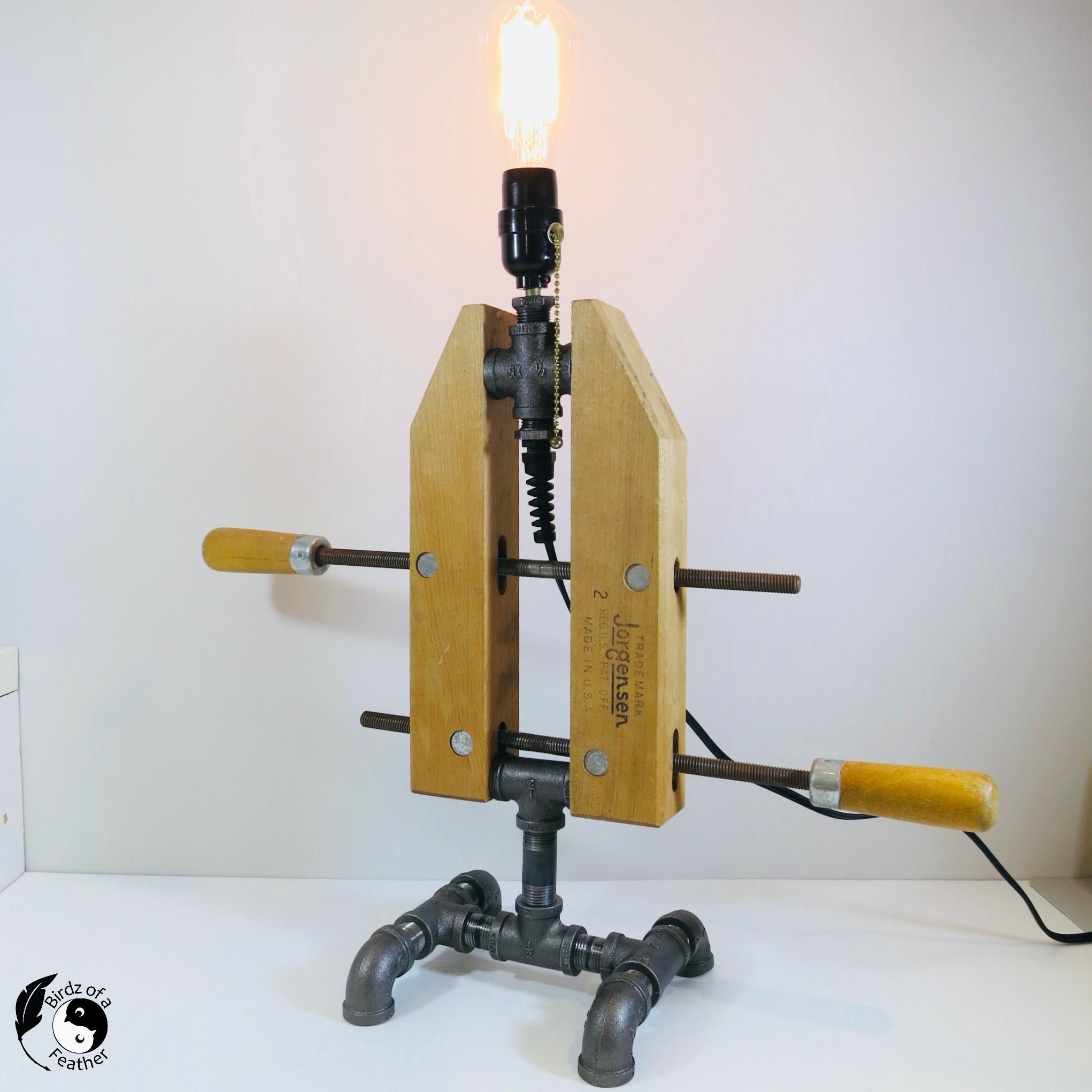 Wood Clamp Pipe Lamp 7 Steps (with Pictures) Instructables