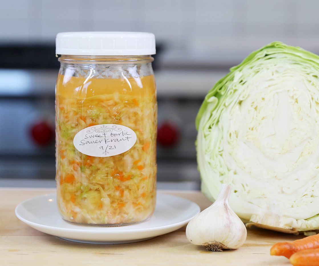 Sweet Garlic Sauerkraut