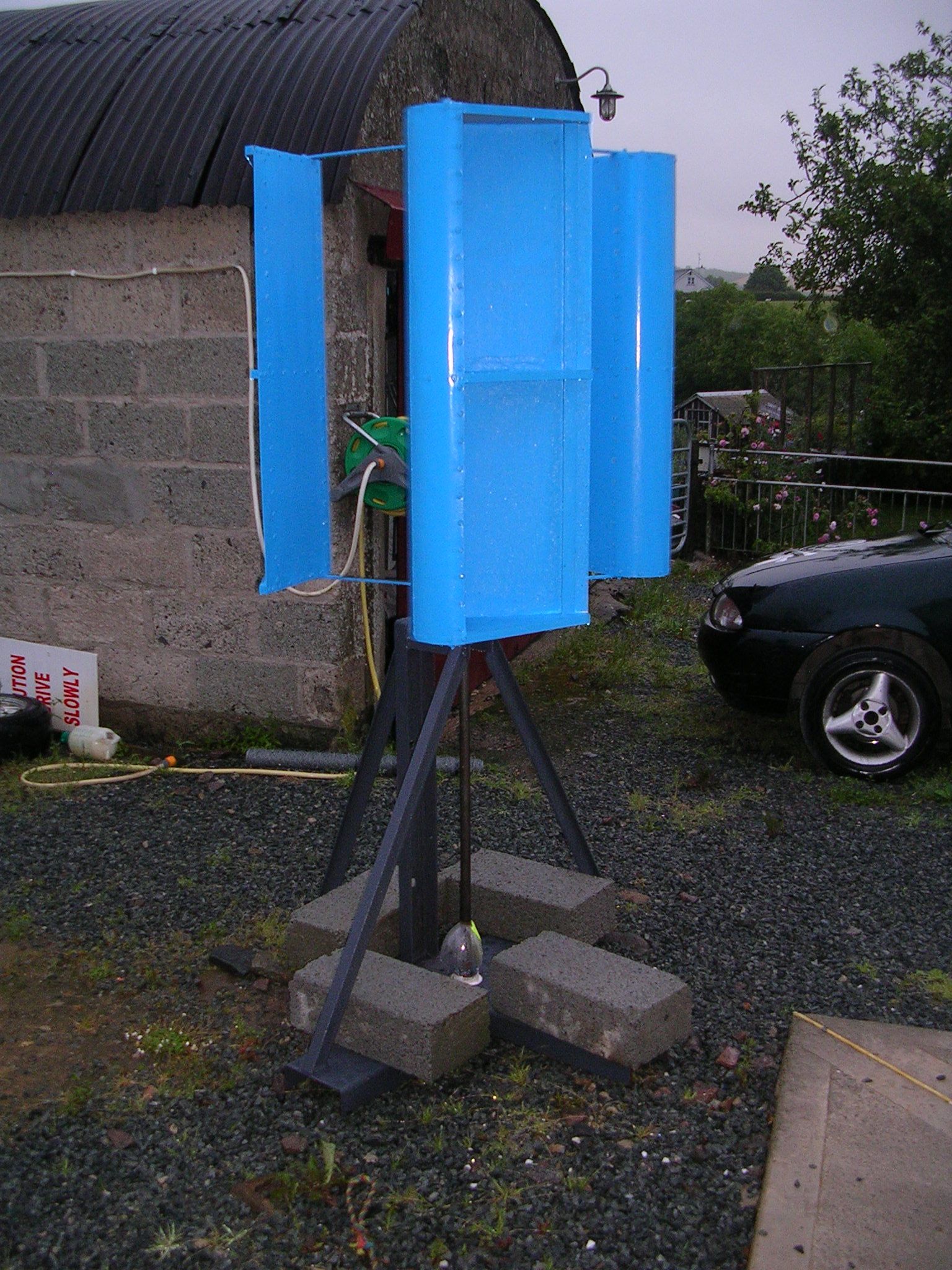 VAWT Lenz Type. Stage 1. Converting Wind Power to Rotary Motion.